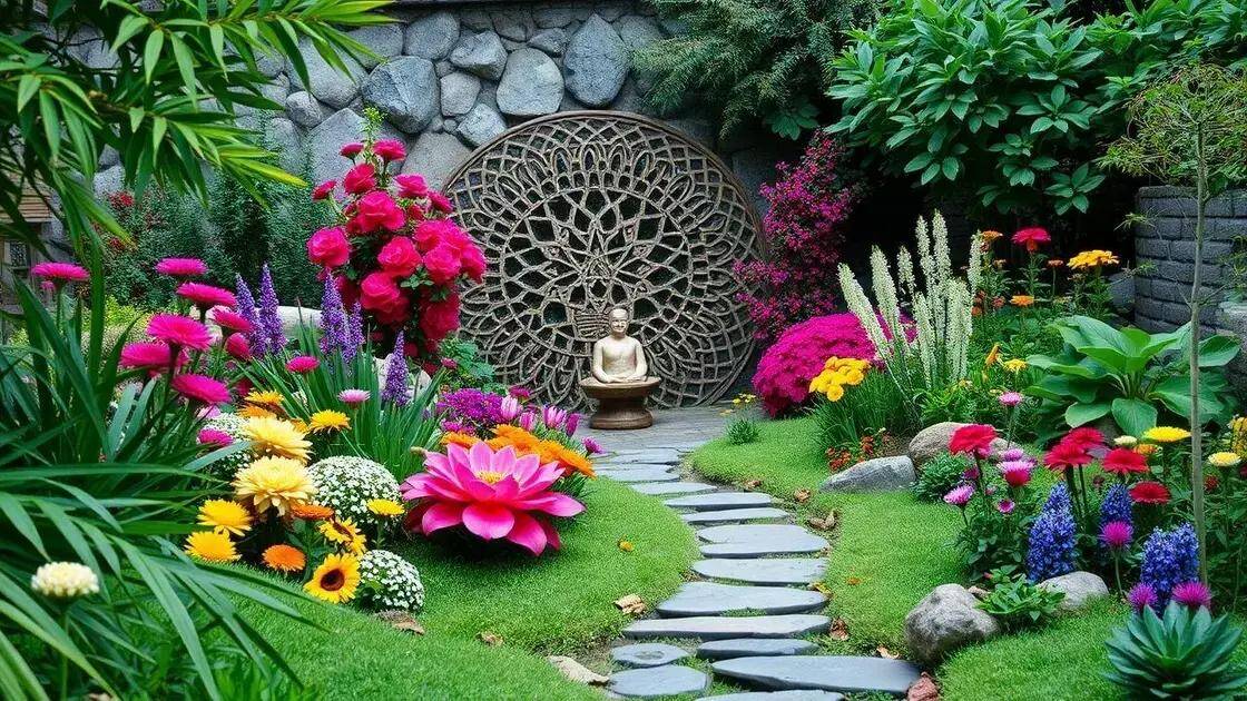 Benefícios psicológicos de um jardim mandala