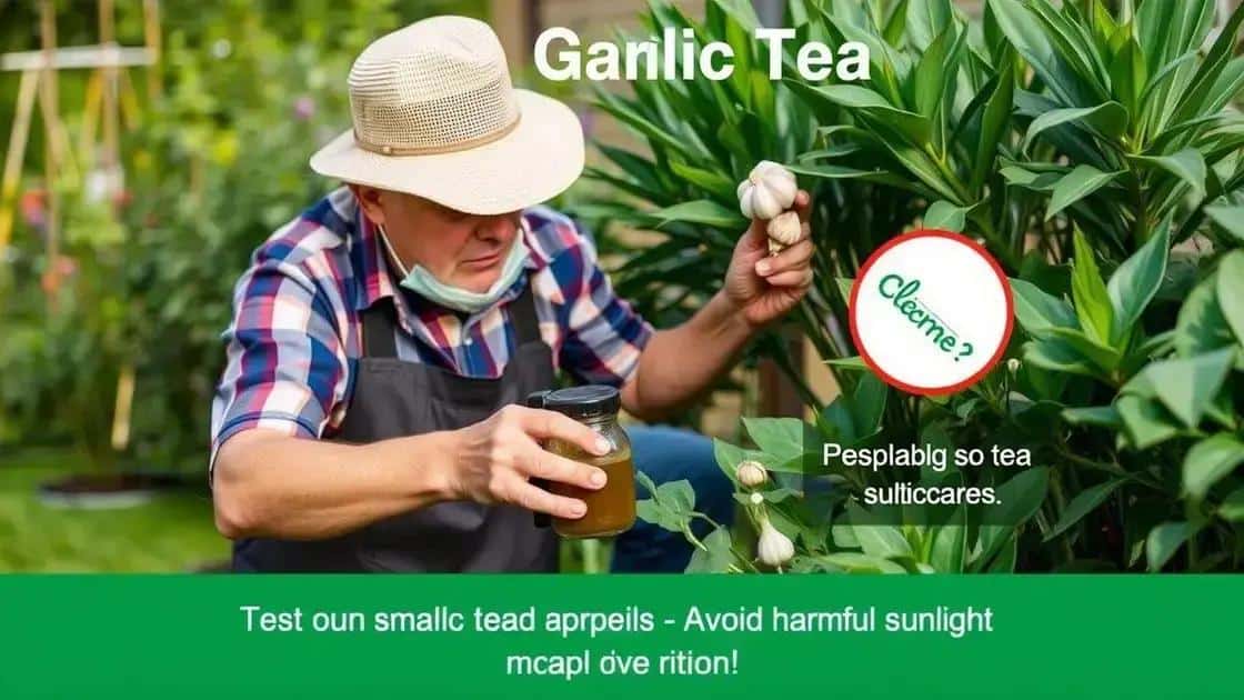 Cuidados ao usar chá de alho como pesticida
