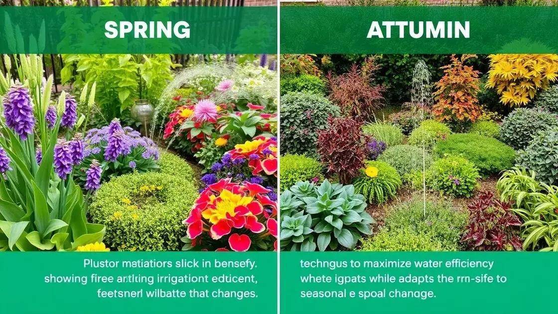 Estratégias de irrigação para primavera e outono