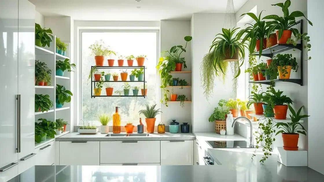 Ideias práticas para integrar plantas na cozinha