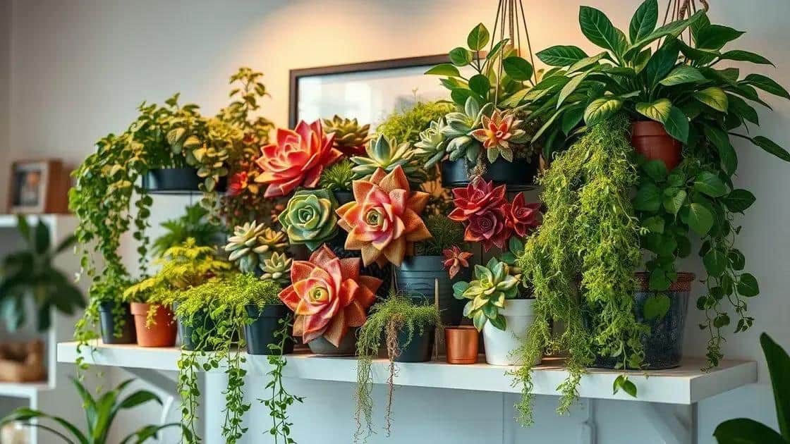 Plantas ideais para cultivar em prateleiras