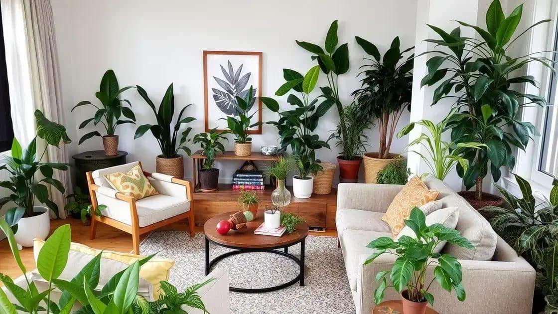 como combinar plantas com o mobiliário existente