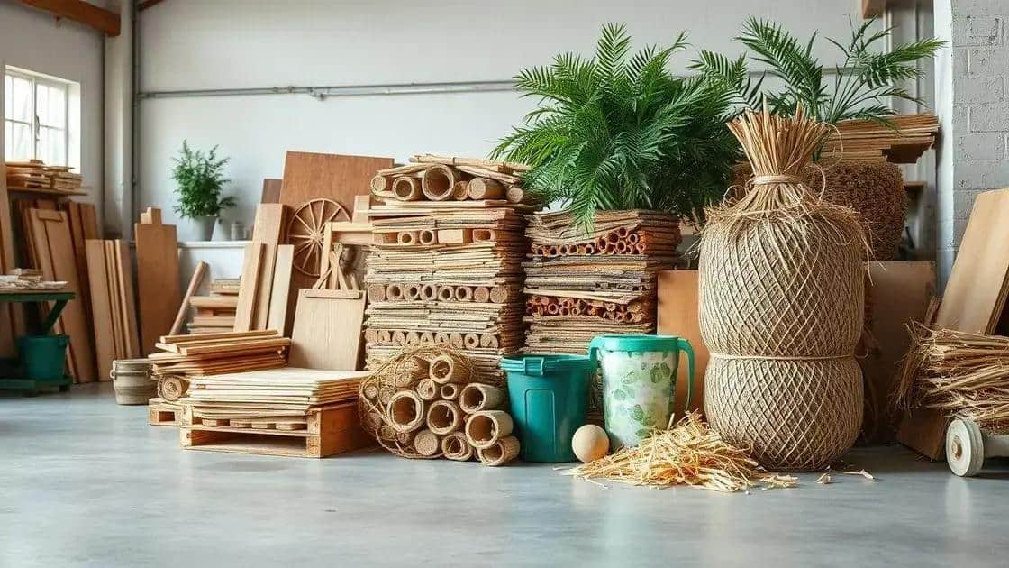 Materiais ecológicos recomendados