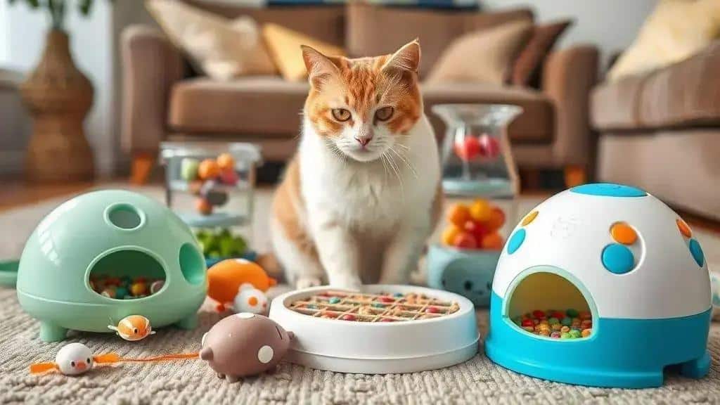 Brinquedos interativos para manter seu gato ativo