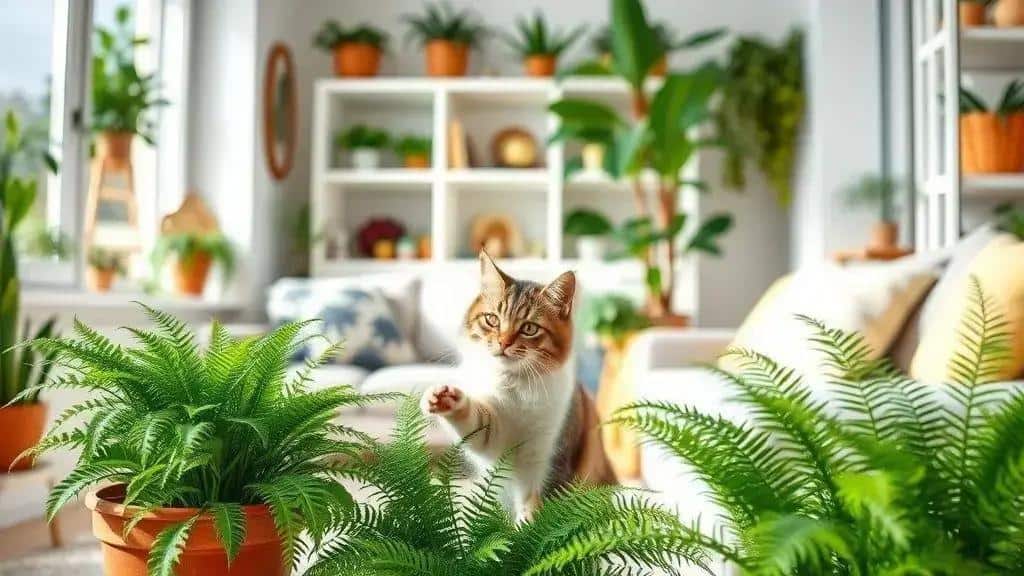 Como utilizar plantas seguras no ambiente do gato