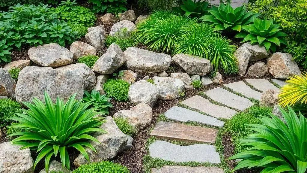 como combinar pedras e folhagens no paisagismo como combinar pedras e folhagens no paisagismo