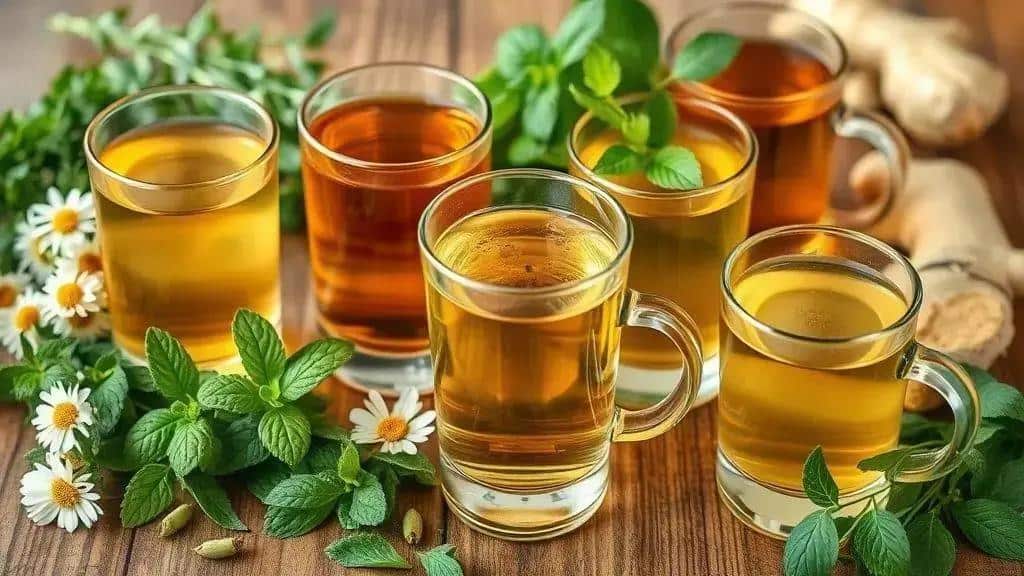 Benefícios do chá feito com ervas