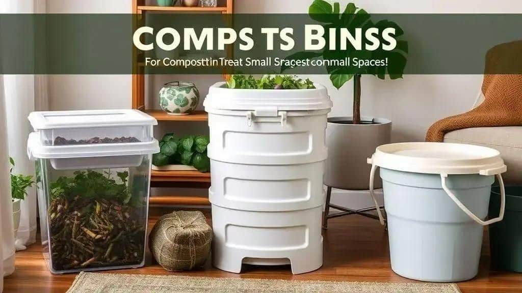 Tipologias de composteiras adequadas para pequenos espaços