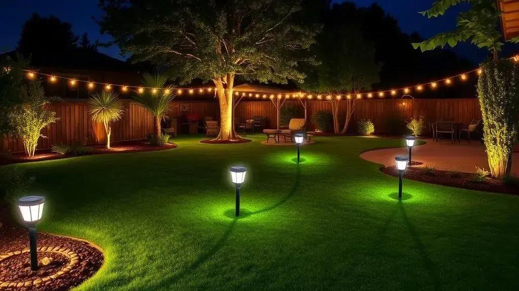 Instalando luzes solares para destacar seu jardim à noite