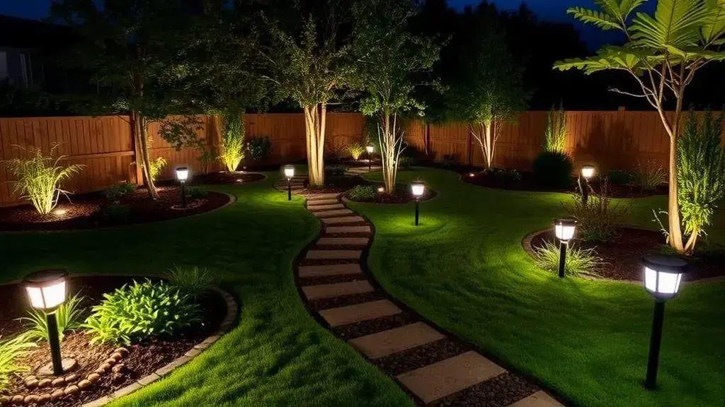 vantagens da iluminação solar no quintal